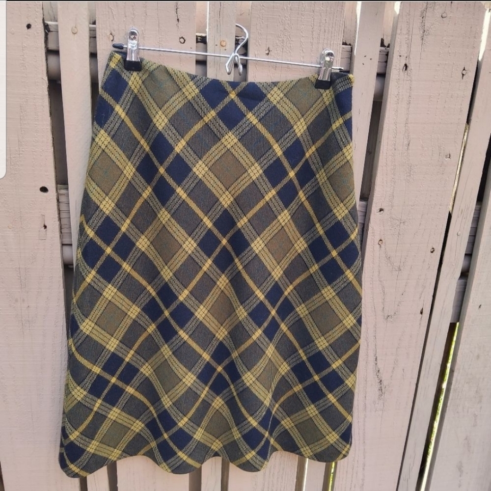 Jones New York Woolmark Plaid Skirt, Sz 10